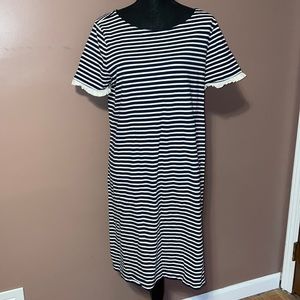 NWOT J. Crew Striped Short Sleeve Cotton Dress XL